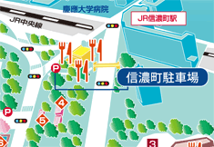 信濃町駐車場マップ