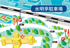 水明亭駐車場マップ